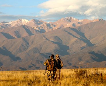 two men looking for their hunt