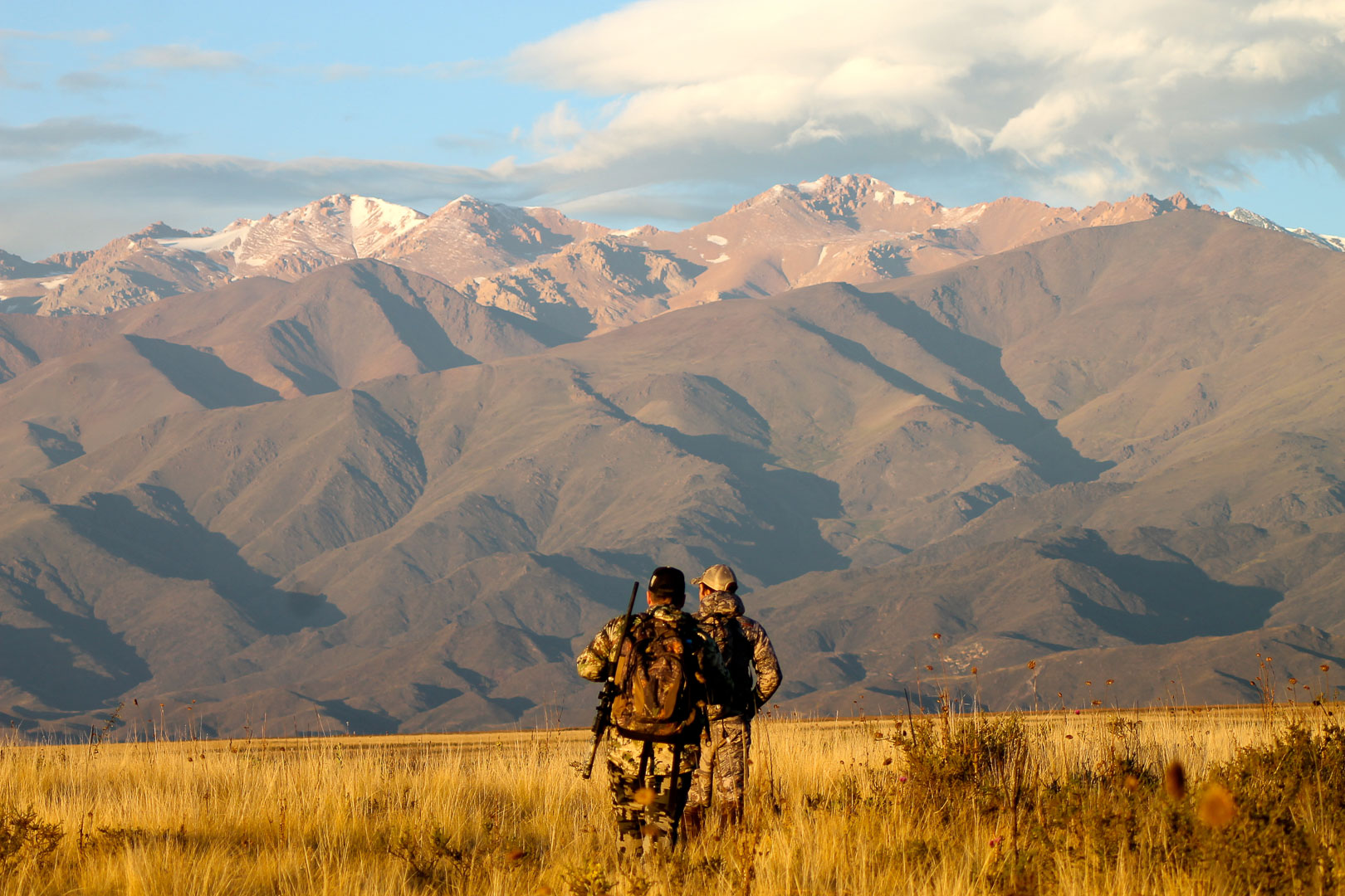 two men looking for their hunt