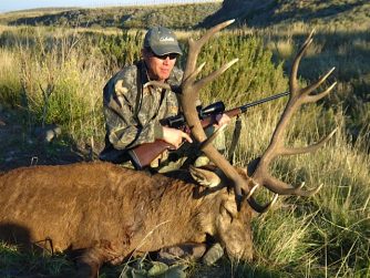 Experience the thrill of Red Stag Patagonia as a good specimen is displayed